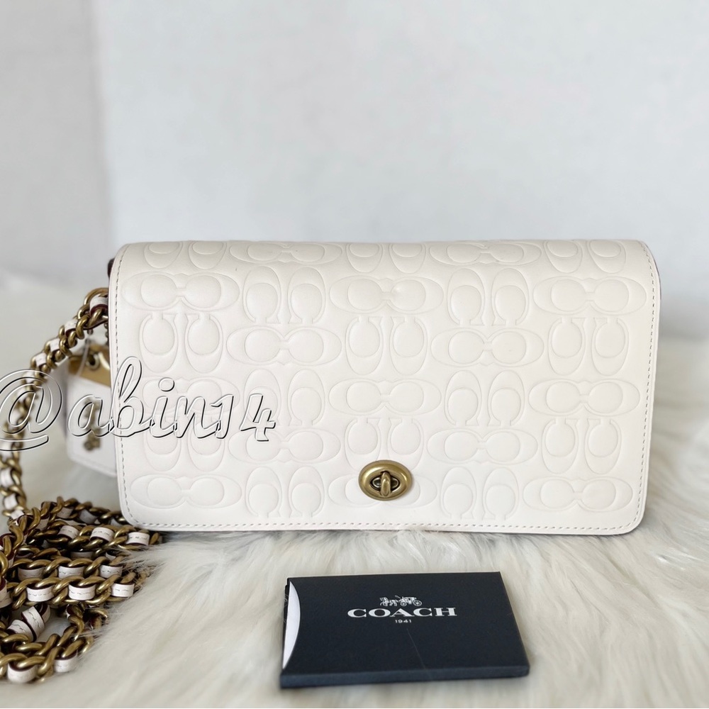 NWT Coach 1941 Dinky in Signature Leather with Chain Leather Strap